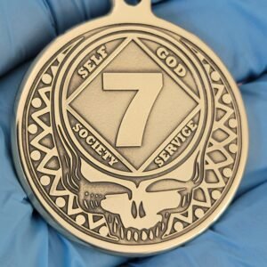 NA Stealie Personalized Recovery Anniversary Pendant