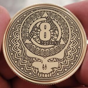 Stealie AA recovery anniversary coin. Please complete personalization section.
