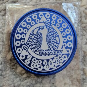 Personalized Phellowship Lightweight Anodized Aluminum Recovery Anniversary Chip