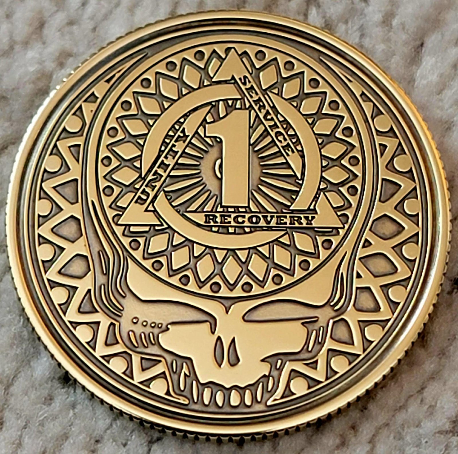 Grateful Dead Sobriety Anniversary Coin