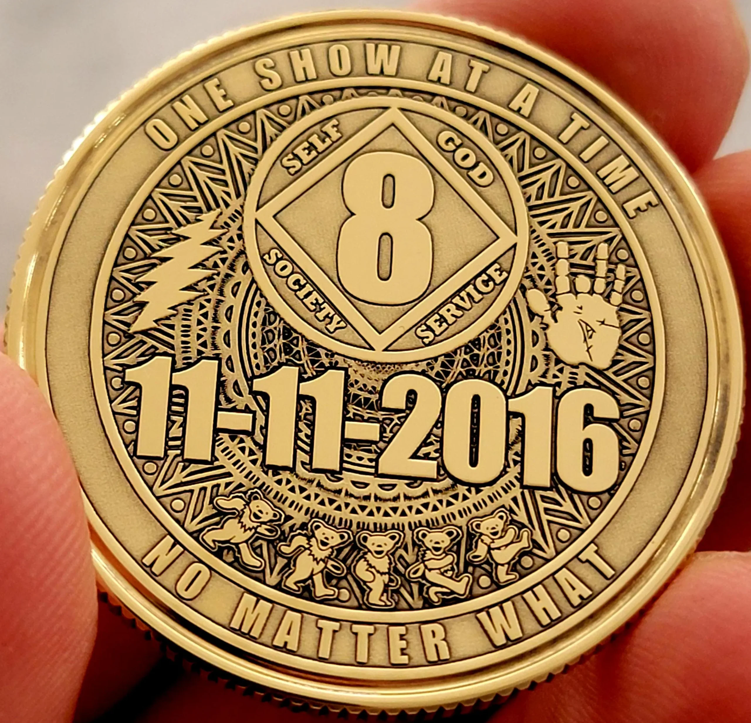 NA Stealie Anniversary Coin: Personalized Recovery Gift - Image 3