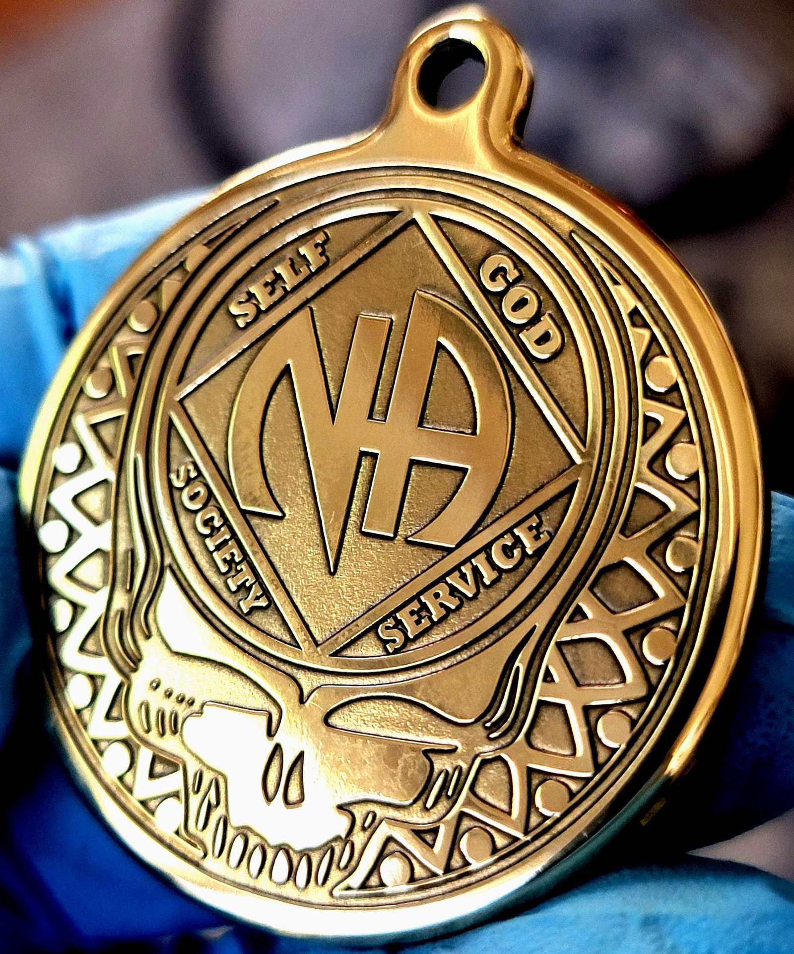 NA Stealie Personalized Recovery Anniversary Pendant